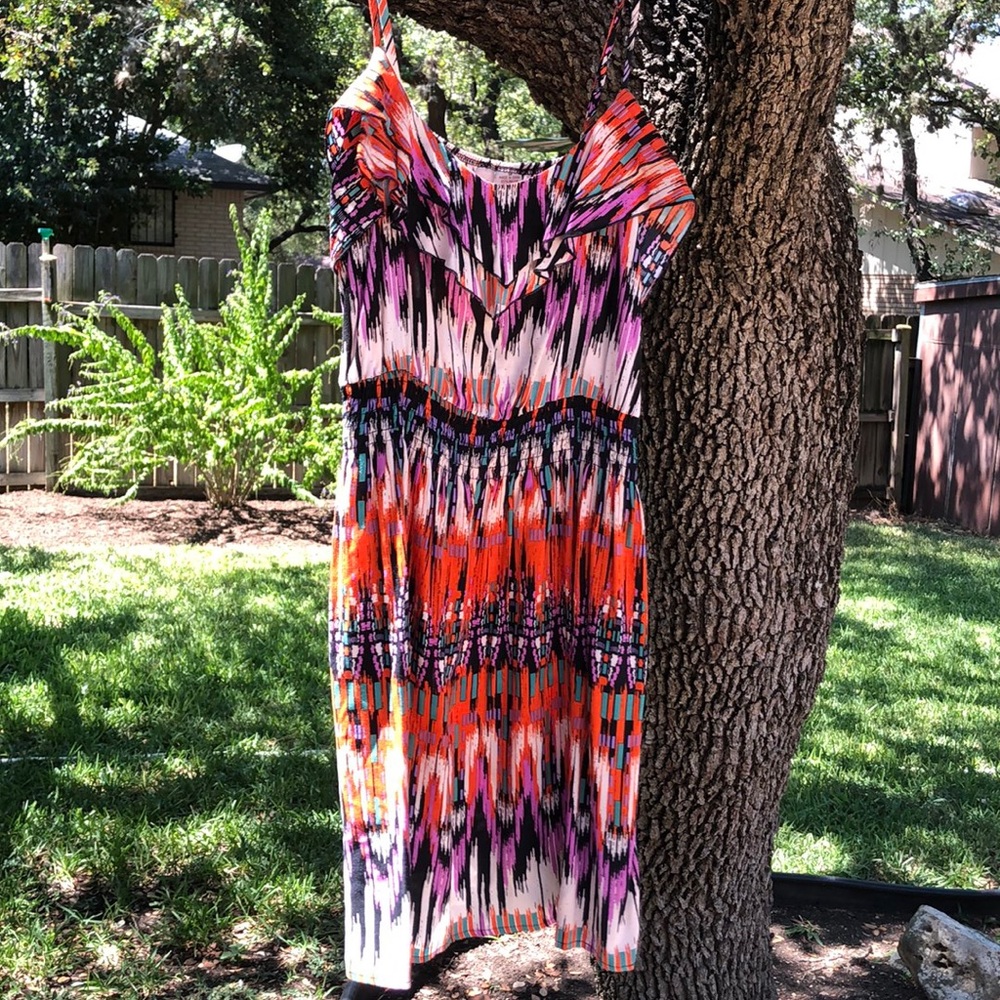 Mimi Chica A geometric spaghetti strap dress